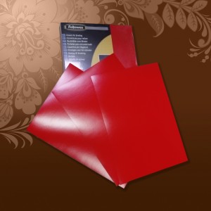 Обложки для переплета картон А4 Глянец 230г/м (красный) (1/100)